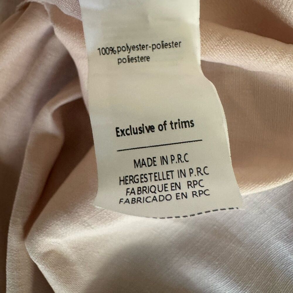 Cupshe NWT Refined Ruffle Beige Mini Dress Sz M Western Mediterranean Vacation - Picture 15 of 16